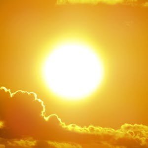 a bright sun