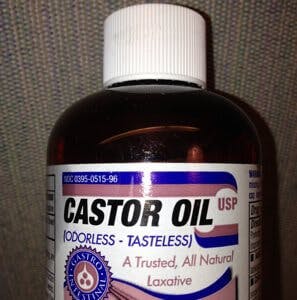 a bottle of castor oil