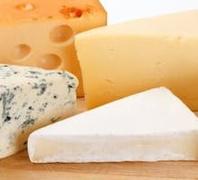 assortment of full-fat cheese