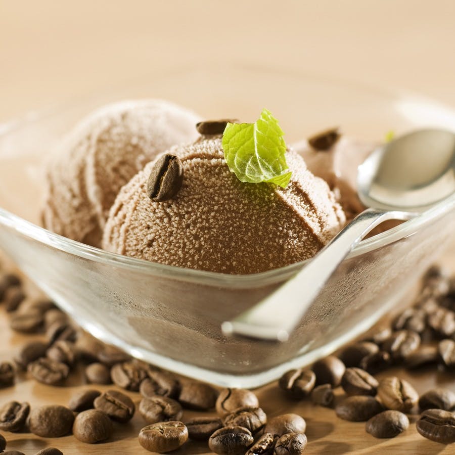 bowl of coffee ice cream