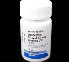 A bottle of generic delayed-release Duloxetine (Cymbalta) 30 mg