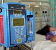 patient in a hospital ICU