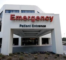 a hospital emergency room entrance