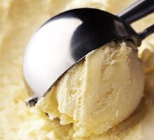a scoop of vanilla ice cream