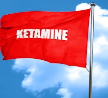 flag with the word ketamine