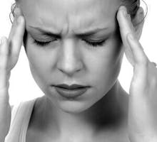 woman with headache, migraine