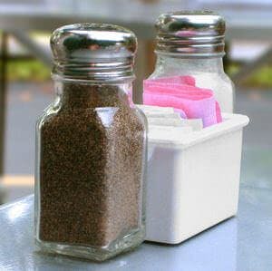 Salt and Pepper shakers in a diner can serve as emergency home remedies