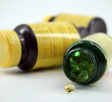 vitamin D and magnesium supplement bottles