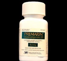 a bottle of Premarin .3 mg tablets