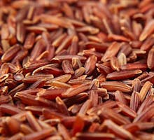 Red rice close-up