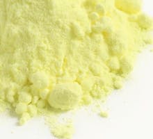 Pile of yellow sulfur powder