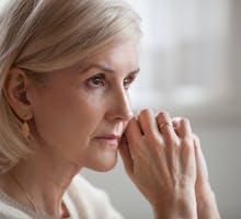 woman appears anxious and depressed