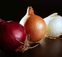 red, white and yellow onions
