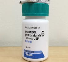 A bottle of tramadol 50 mg