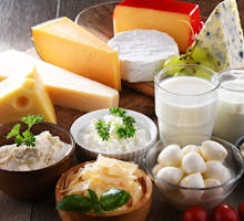 Variety of dairy products including cheese and milk can't be enjoyed by people with lactose intolerance