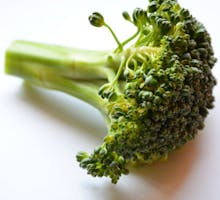 closeup of a broccoli floret