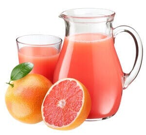 pitcher of grapefruit juice