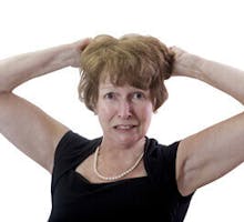 older woman with hair loss