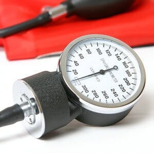 a sphygmomanometer (blood pressure monitor)